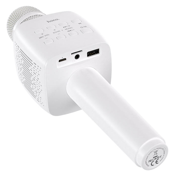 კარაოკე მიკროფონი Hoco BK5, Karaoke Microphone, USB, BT, 3.5mm, White