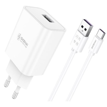 დამტენი Sikenai X3T-EU, USB-C, Charger, White