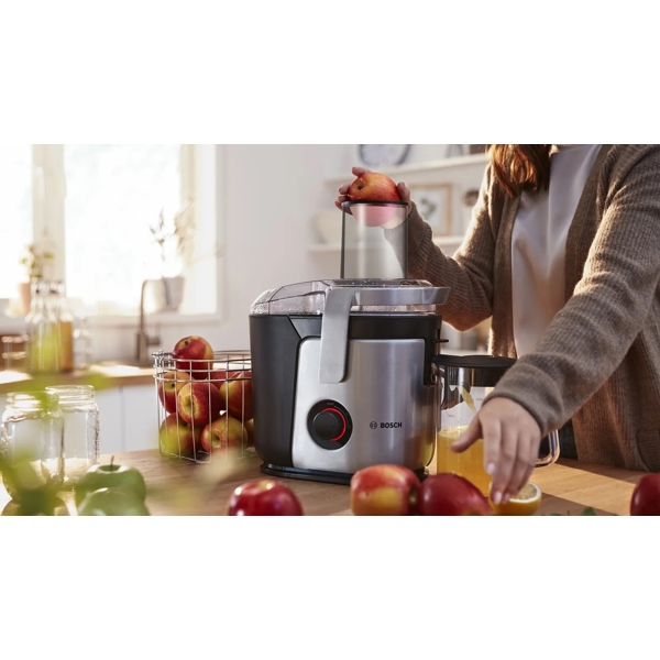 წვენსაწური Bosch MES4000, 1000W, 1.5L, Juicer, Silver/Black