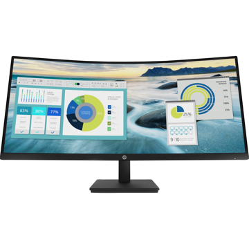 მონიტორი HP 21Y56AA P34HC, 34", Monitor, FHD, LED, VA, HDMI, DP, USB Type-C, Black