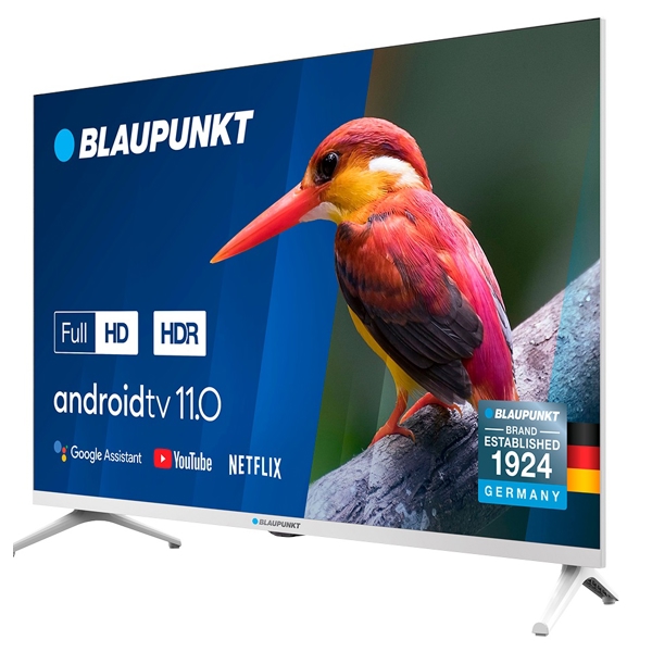 ტელევიზორი Blaupunkt 32FBC5010, 32", FHD, Smart TV, Android, HDMI, USB, WIFI, BT, White