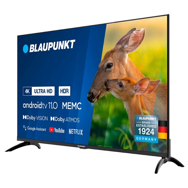 ტელევიზორი Blaupunkt 43UBC6000, 43", 4K UHD, Android, HDMI, USB, WIFI, BT, Black