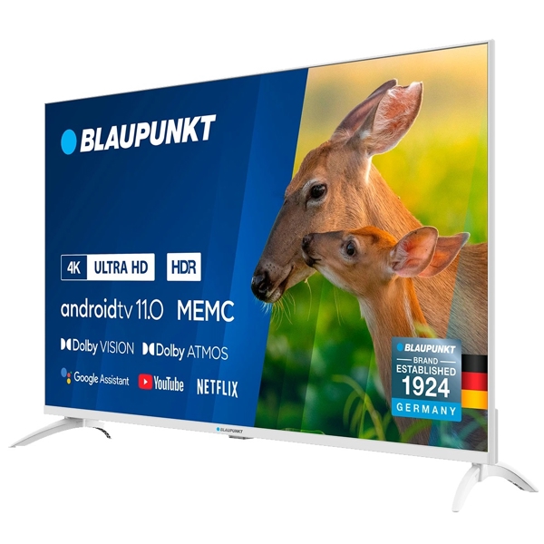 ტელევიზორი Blaupunkt 43UBC6010, 43", 4K UHD, Android, HDMI, USB, WIFI, BT, White