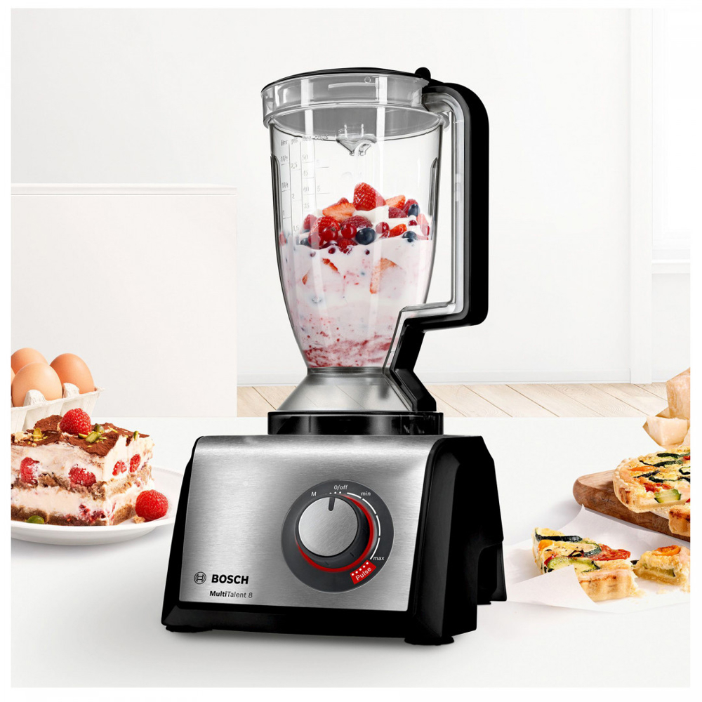 სამზარეულოს კომბაინი Bosch MC812M865, 1250W, 3.9L, Silver/Black