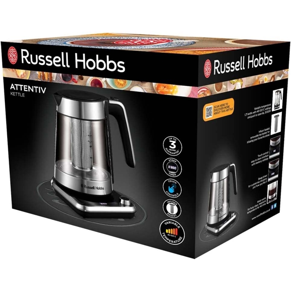 ელექტრო ჩაიდანი Russel Hobbs 26200-70/RH, 2400W, 1.7L, Electric Kettle, Black/Silver