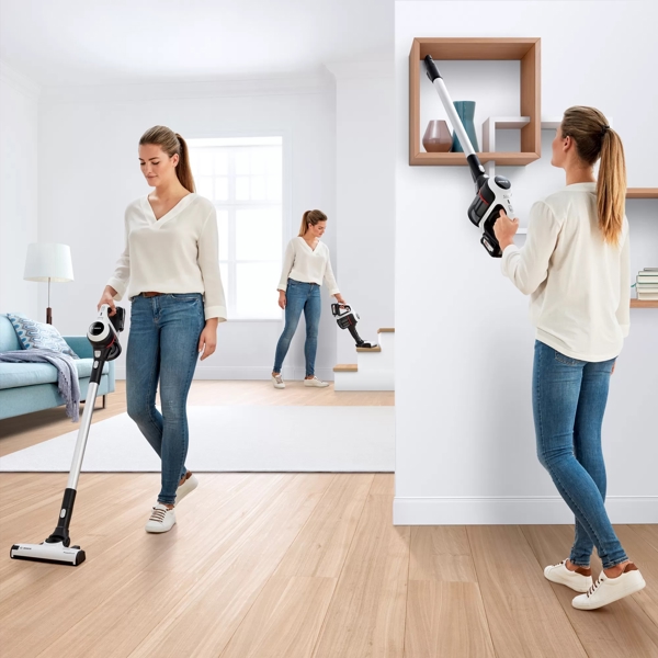 მტვერსასრუტი Bosch BCS61BAT2, 0.3L, Vacuum Cleaner, White/Black