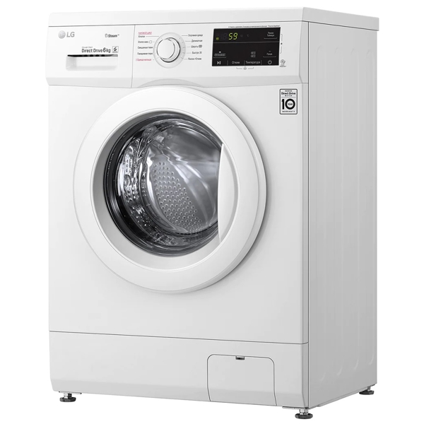 სარეცხი მაქნანა LG F-2J3NS0W, 6Kg, A, 1200Rpm, 73Db, Washing Machine, White