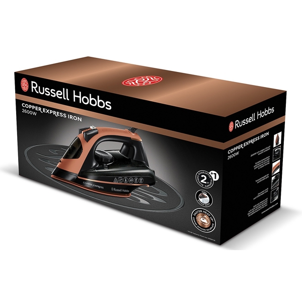 ორთქლის უთო Russell Hobbs 23975-56/RH, 2600W, 315ML, Steam Iron, Black