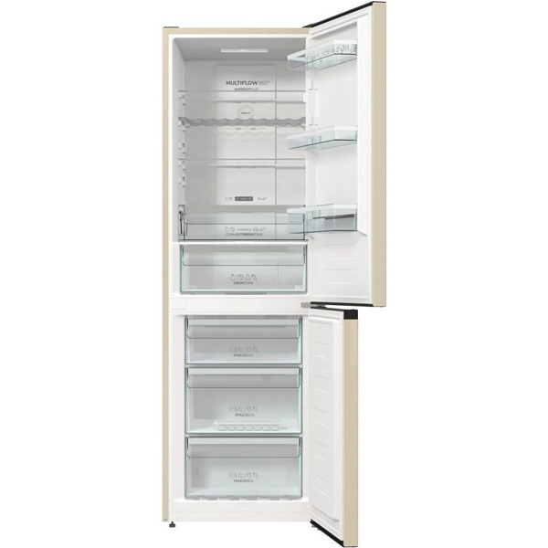 მაცივარი Gorenje NRK6192AC4, 300L, E, No Frost, Refrigerator, Beige