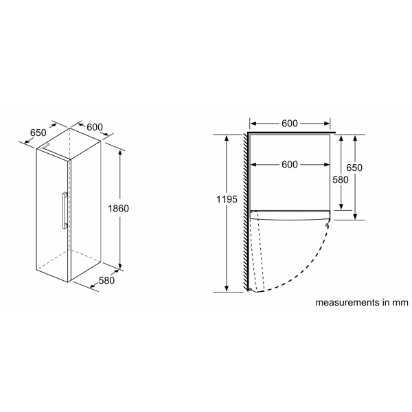 მაცივარი Bosch KSV36AI31U, 346L, A++, No Frost, Refrigerator, Silver