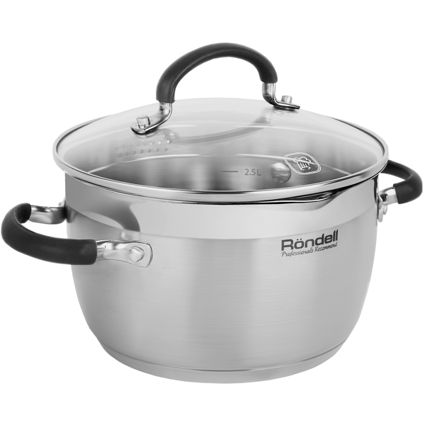 ქვაბი Rondell RDS 1446, 2.3L, 28cm, Silver