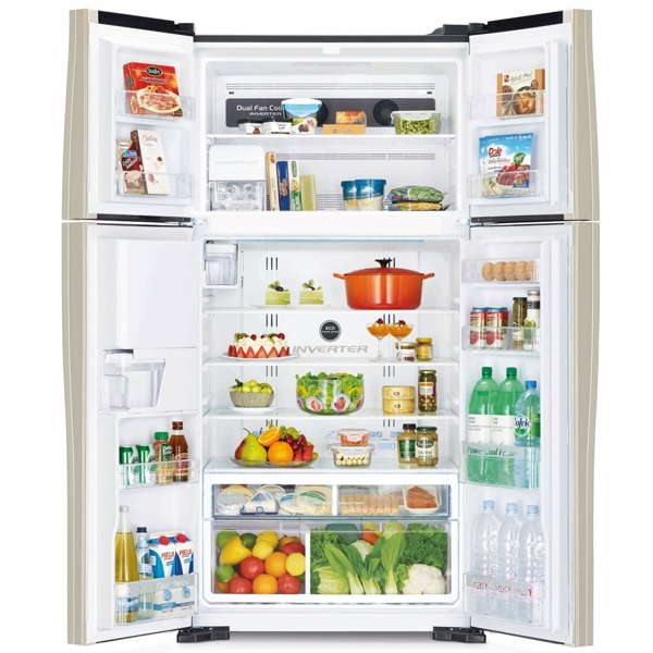 მავივარი Hitachi R-W660PUC7 GBW, 540L, A+, No Frost, Refrigerator, Brown