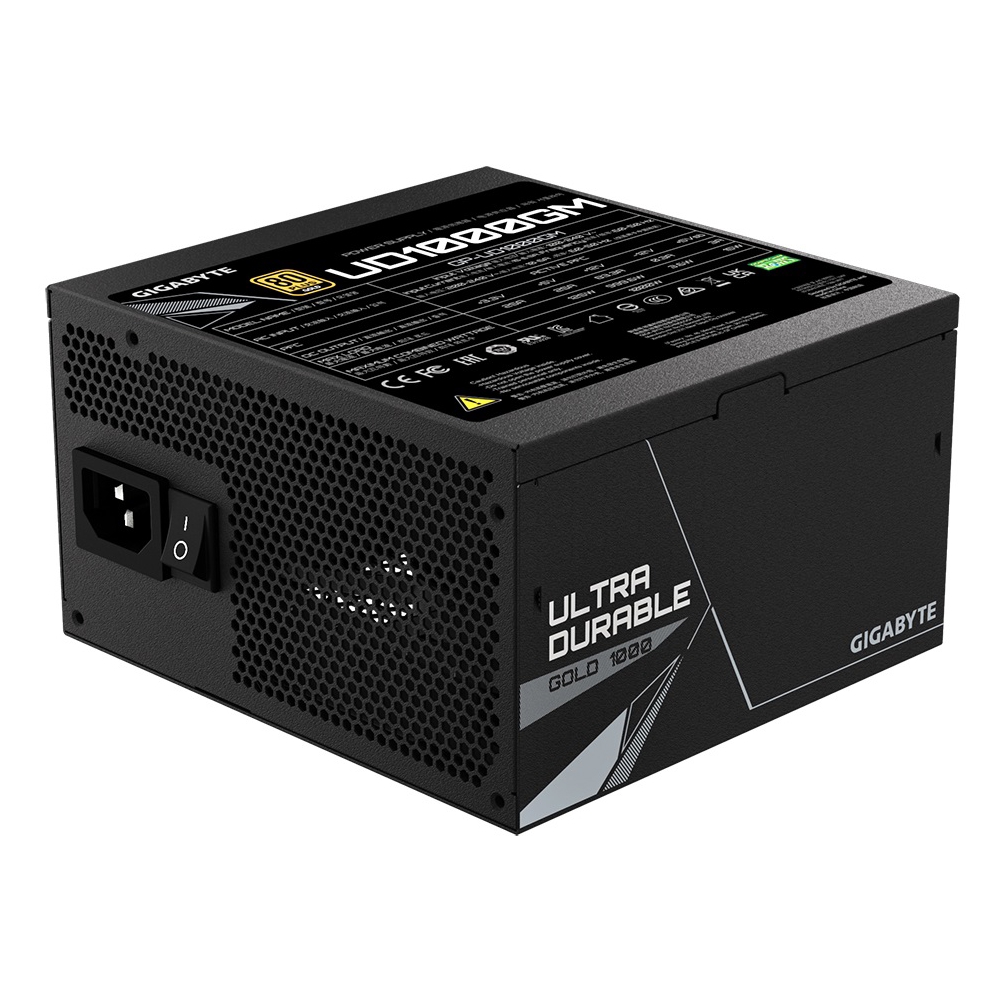 კვების ბლოკი Gigabyte GP-UD1000GM, 1000W, 80 Plus, Power Supply, Black