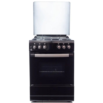 გაზქურა OZ OM 6040 BL, 4 Gas, Oven Electric, Black