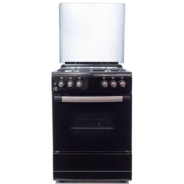 გაზქურა OZ OM 6040 BL, 4 Gas, Oven Electric, Black