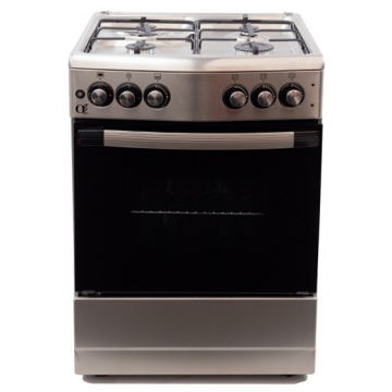 გაზქურა OZ OM 6040 IX, 4 Gas, Oven Electric, Silver