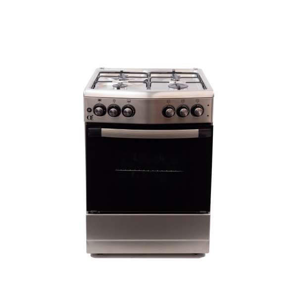 გაზქურა OZ OM 6040 IX, 4 Gas, Oven Electric, Silver