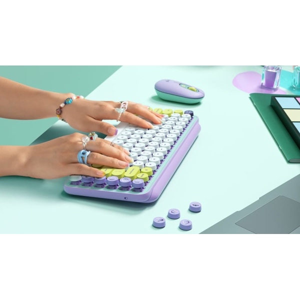 კლავიატურა Logitech L920010717 POP, Wireless, USB, Keyboard, DayDream Mint