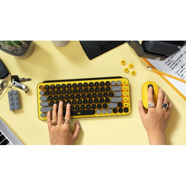 კლავიატურა Logitech L920010716 POP, Wireless, USB, Keyboard, Yellow