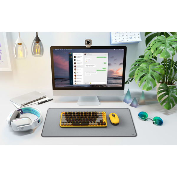 კლავიატურა Logitech L920010716 POP, Wireless, USB, Keyboard, Yellow