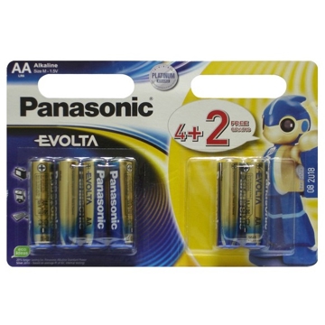 ელემენტი Panasonic LR6EGE/6B2F Alkaline, AA Battery, 1.5V, 6 PCS