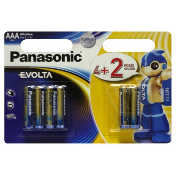 ელემენტი Panasonic LR03EGE/6B2F Alkaline, AAA Battery, 1.5V, 6 PCS