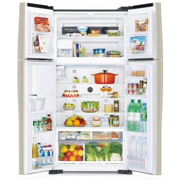 მაცივარი Hitachi R-W660PUC7X GBK, 640L, A+, No Frost, Refrigerator, Black