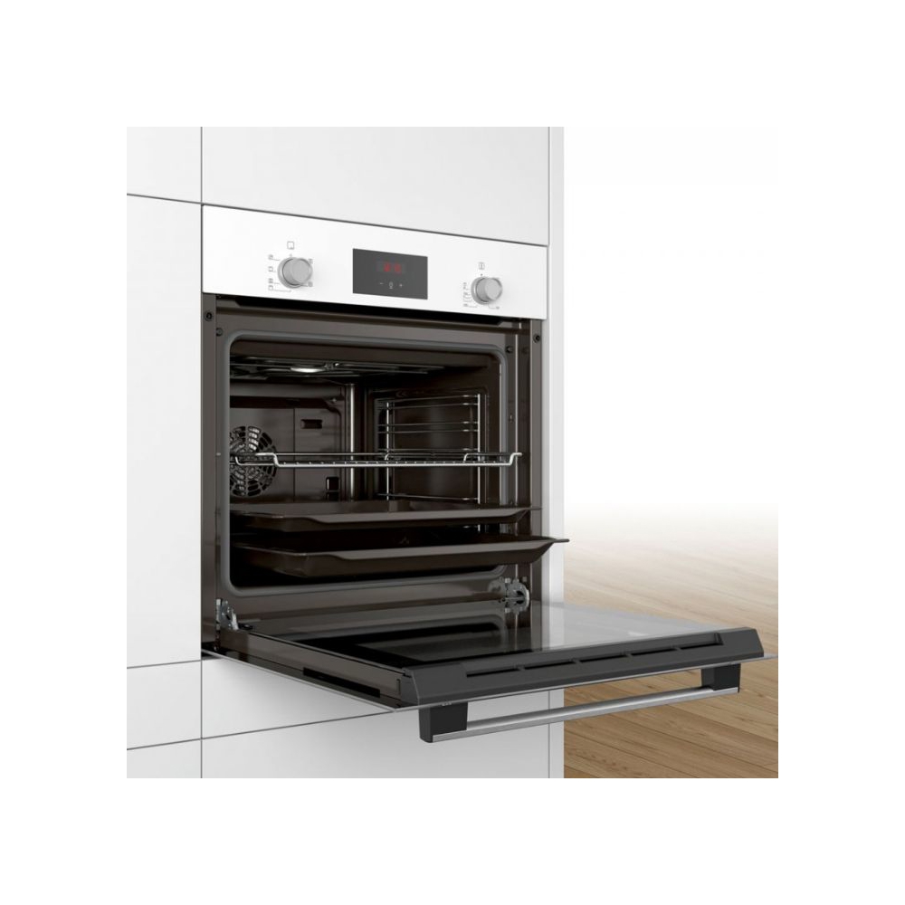 ჩასაშენებელი ელექტრო ღუმელი Bosch HBF113BV0Q, 66L, Built-In, White