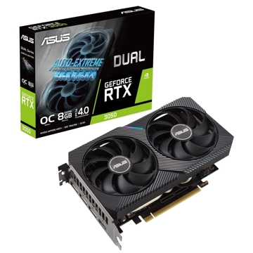 ვიდეო დაფა Asus 90YV0HH0-M0NA00 Gaming GeForce RTX3050 DUAL OC, 8GB, 128bit, HDMI, DP, Black