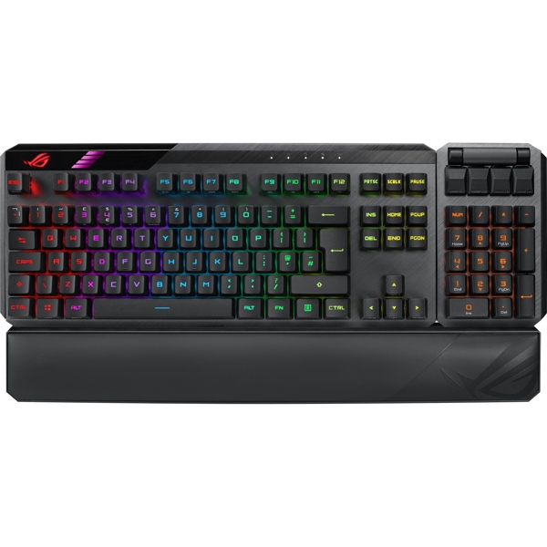 კლავიატურა Asus 90MP01W0-BKUA01 ROG Claymore II, Wired, RGB, USB, Gaming Keyboard, Black