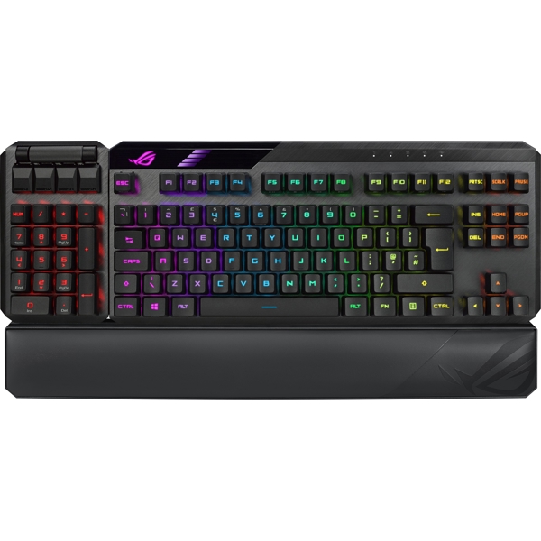 კლავიატურა Asus 90MP01W0-BKUA01 ROG Claymore II, Wired, RGB, USB, Gaming Keyboard, Black