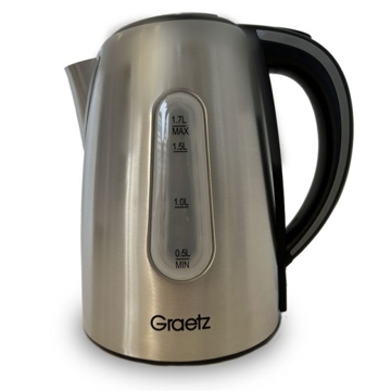 ელექტრო ჩაიდანი Graetz T-9010A, 2200W, 1.7L, Electric Kettle, Silver