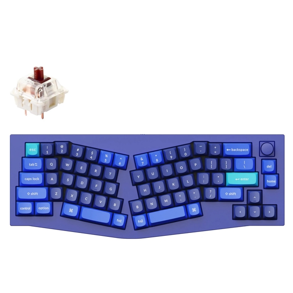 კლავიატურა Keychron Q803, Gateron G pro Brown, Wired, RGB, USB, Gaming Keyboard, Blue