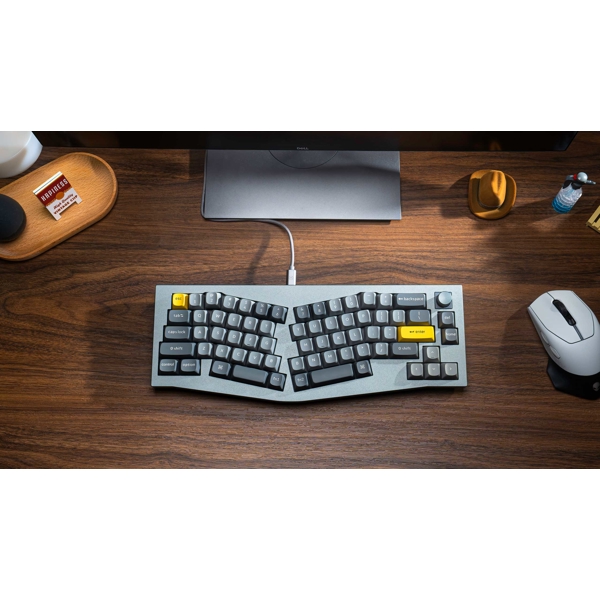 კლავიატურა Keychron Q8N1, Gateron G pro Red, Wired, RGB, USB, Gaming Keyboard, Gray