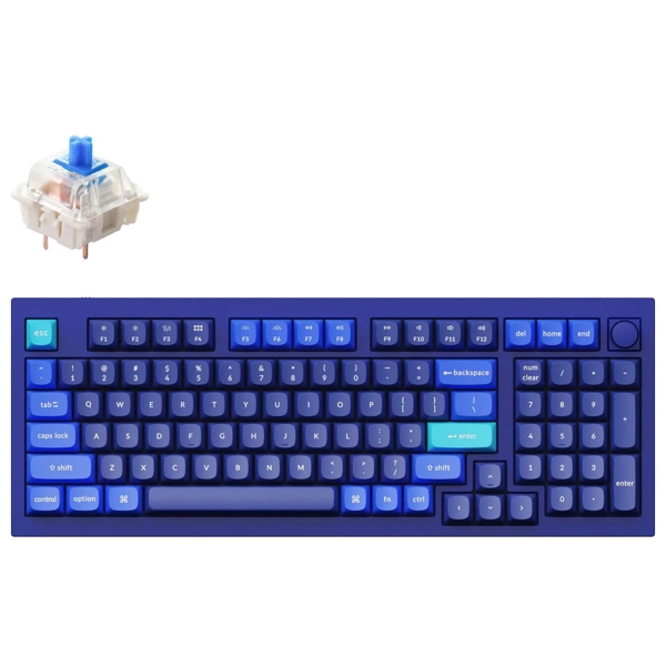 კლავიატურა Keychron Q5O2Z, Gateron G pro Blue, Wired, RGB, USB, Gaming Keyboard, Blue