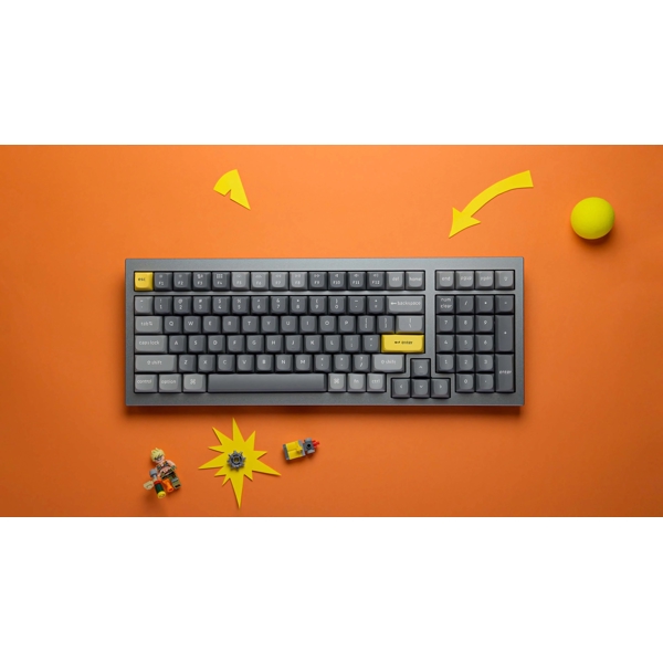 კლავიატურა Keychron Q5N3Z, Gateron G pro Brown, Wired, RGB, USB, Gaming Keyboard, Gray