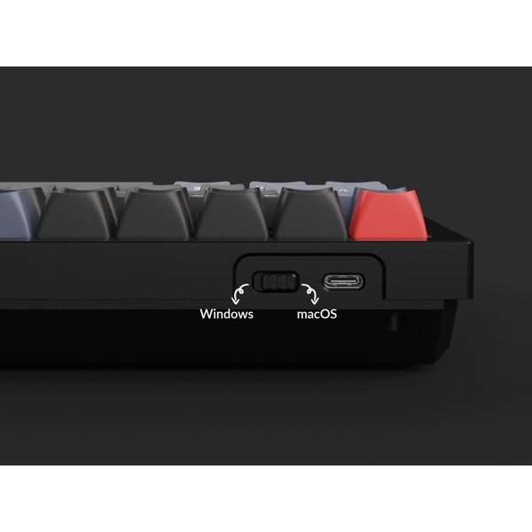 კლავიატურა Keychron Q5M1Z, Gateron G pro Red, Wired, RGB, USB, Gaming Keyboard, Black