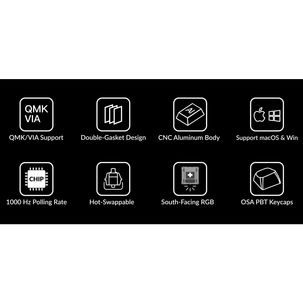 კლავიატურა Keychron Q1O3, Gateron Phantom Brown, Wired, RGB, USB, Gaming Keyboard, Blue