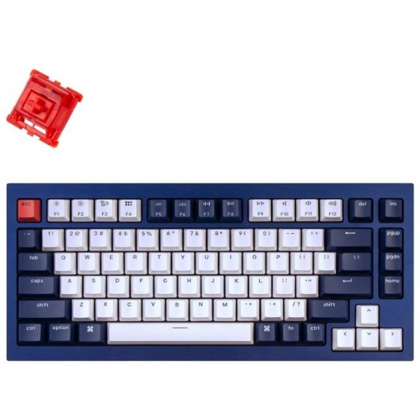 კლავიატურა Keychron Q1O1, Gateron Phantom Red, Wired, RGB, USB, Gaming Keyboard, Blue