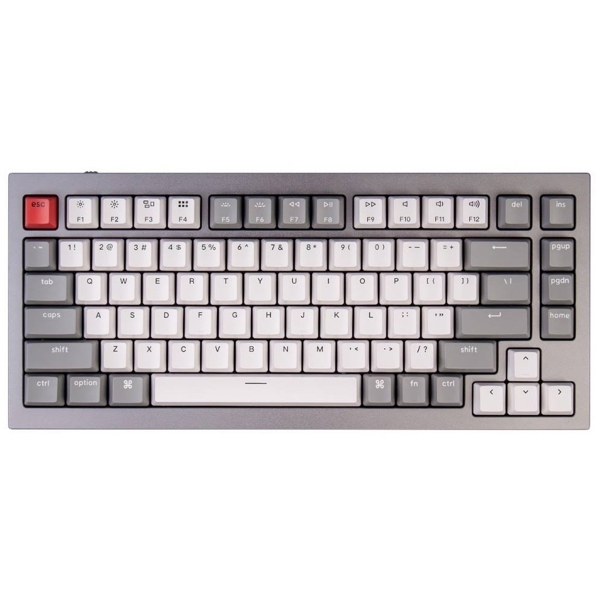 კლავიატურა Keychron Q1N3, Gateron Phantom Brown, Wired, RGB, USB, Gaming Keyboard, Gray