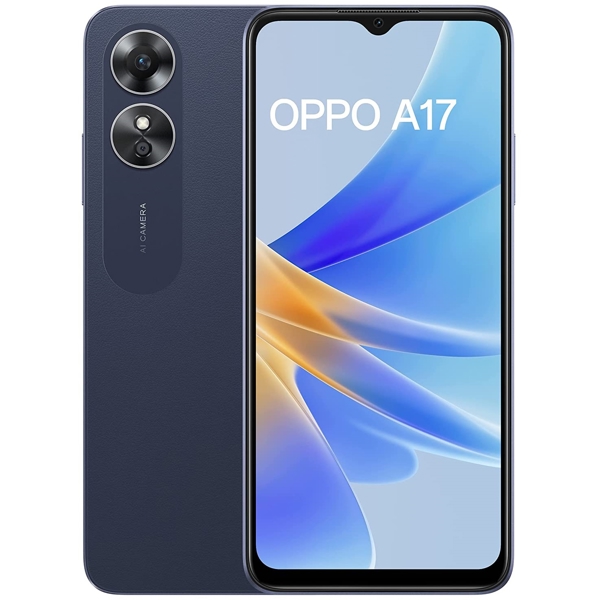 მობილური ტელეფონი Oppo A17, 4GB, 64GB, Dual Sim, Black