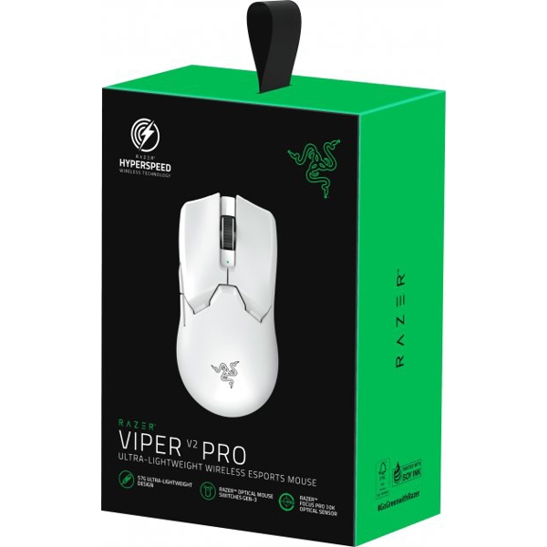 მაუსი Razer RZ01-04390200-R3G1 Viper V2 Pro, Wired, Wireless, Gaming Mouse, White