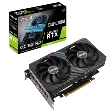 ვიდეო დაფა Asus O8G-MINI-V2 Gaming GeForce RTX3060 Ti V2 MINI OC, 8GB, 256bit, HDMI, DP, Black