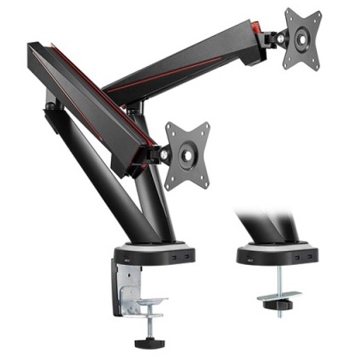 მონიტორის საკიდი LogiLink BP0092, 17"-32″, Dual Monitor Mount, Black