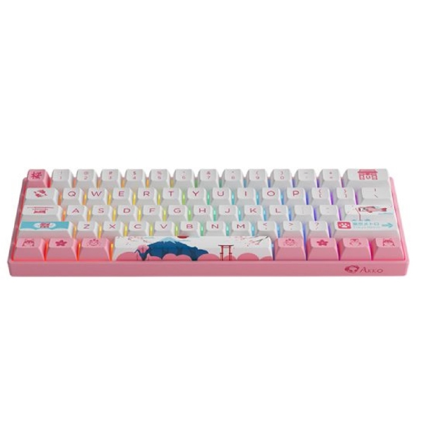 კლავიატურა Akko 3061S World Tour Tokyo, Gateron Orange, Wired, RGB, Type-C, Gaming Keyboard, Pink