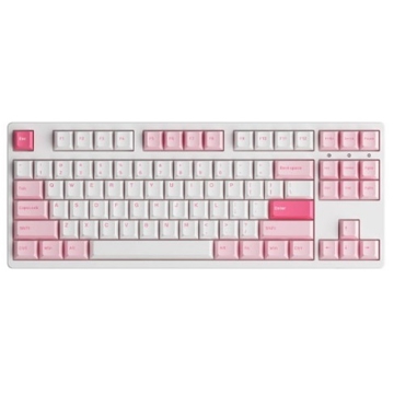 კლავიატურა Akko 3087DS Prunus Lannesiana, CS Wine Red, Wired, USB, Gaming Keyboard, White/Pink