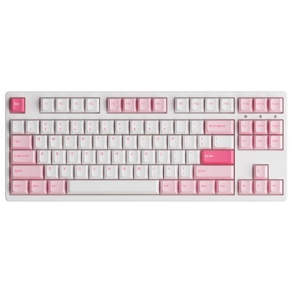 კლავიატურა Akko 3087DS Prunus Lannesiana, CS Wine Red, Wired, USB, Gaming Keyboard, White/Pink