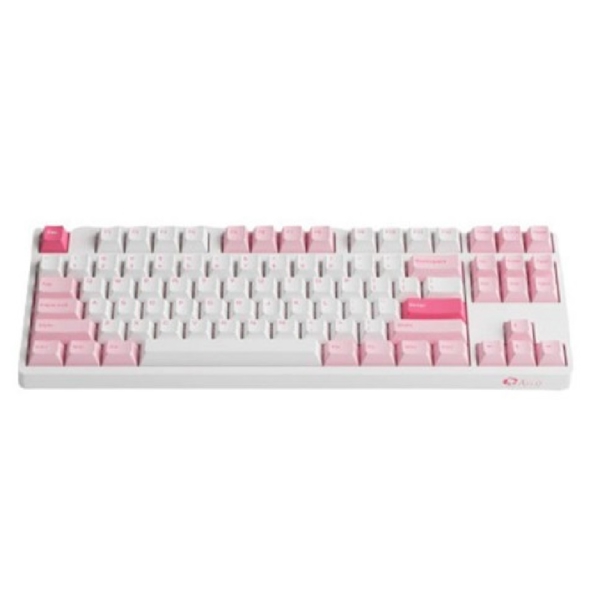 კლავიატურა Akko 3087DS Prunus Lannesiana, CS Wine Red, Wired, USB, Gaming Keyboard, White/Pink