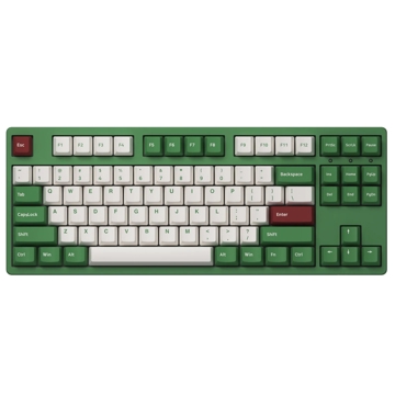 კლავიატურა Akko 3087V2 Matcha Red Bean, Pink V2, Wired, USB-C, Gaming Keyboard, Green