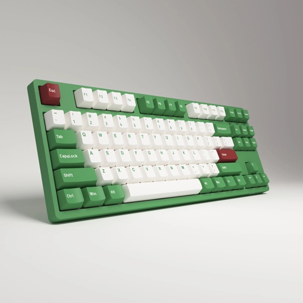 კლავიატურა Akko 3087V2 Matcha Red Bean, V2 Orange, Wired, USB-C, Gaming Keyboard, Green